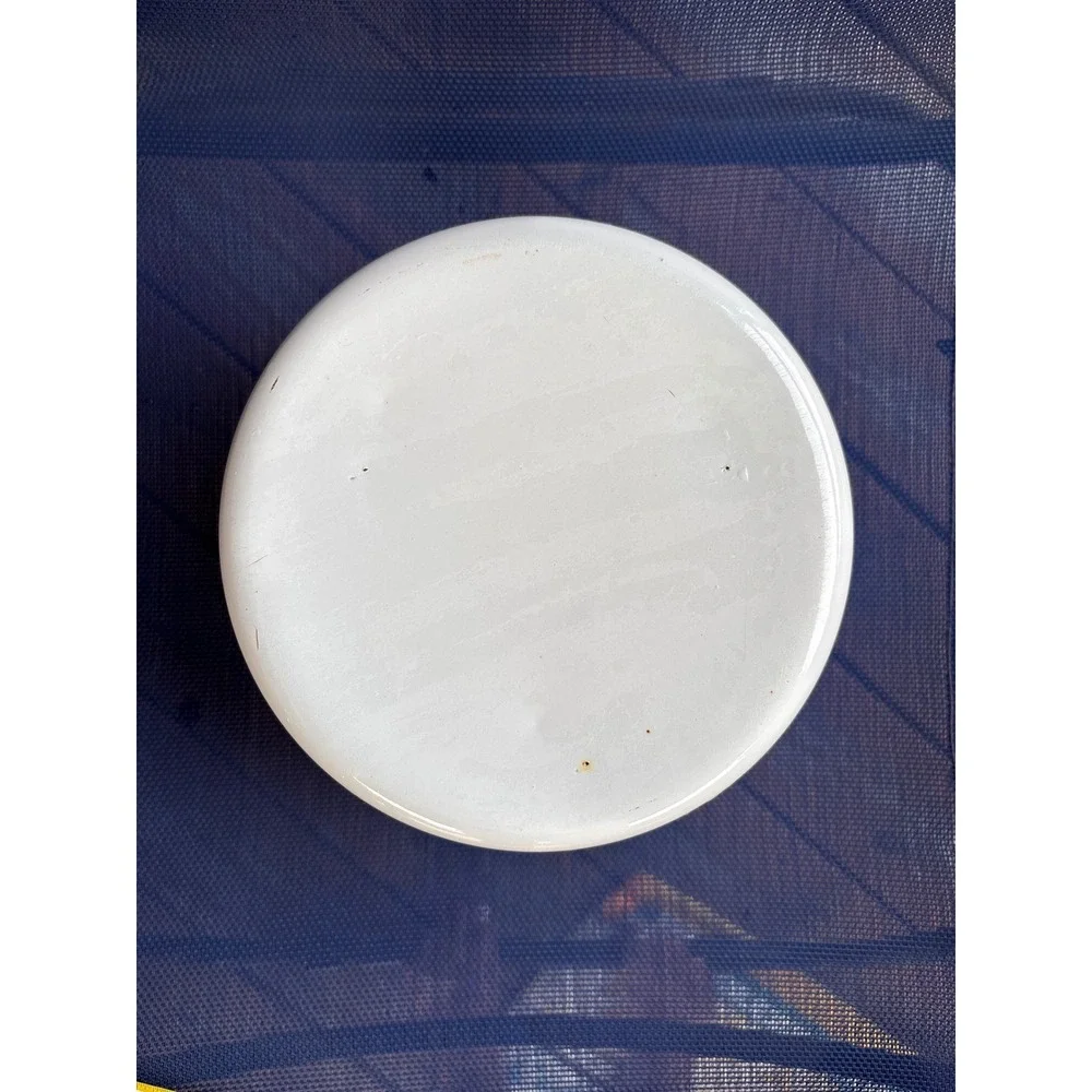 Vintage White Enamelware Bowl and Saucer Set Black Rim Farmhouse Decor